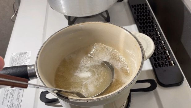 ラーメンスープを沸かす