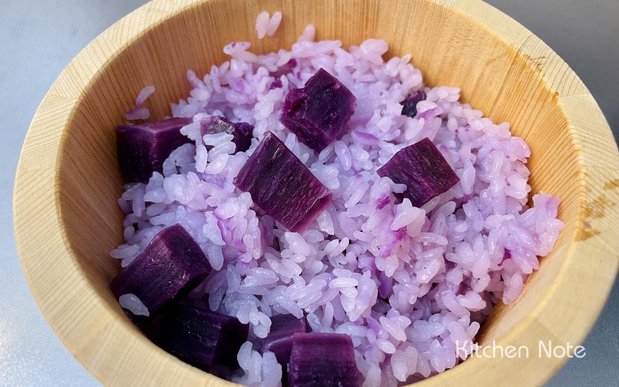 紫芋の炊き込みご飯の作り方・レシピ｜さつまいもごはん